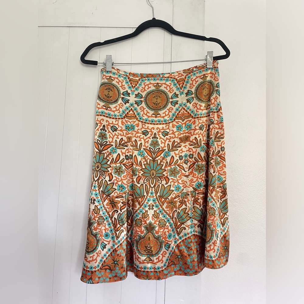 Nicole midi silk skirt